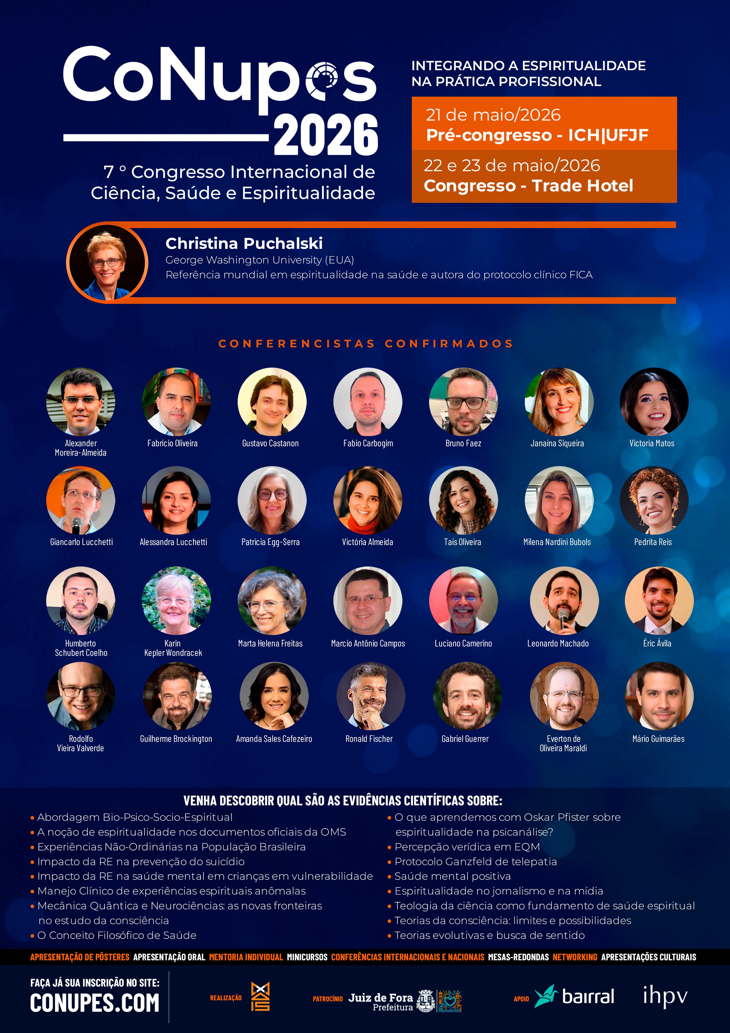 CONUPES 2026 – 7º Congresso Internacional de Ciência, Saúde e Espiritualidade – 21 a 23 de Maio/2026