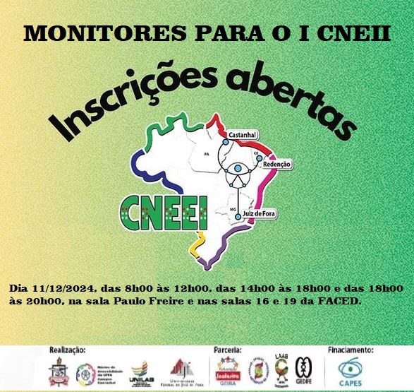 Inscrições para Monitores ao I CNEII