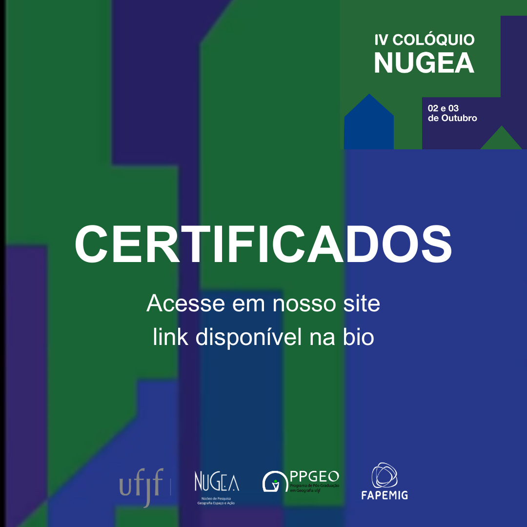 Certificados do IV Colóquio do NuGea