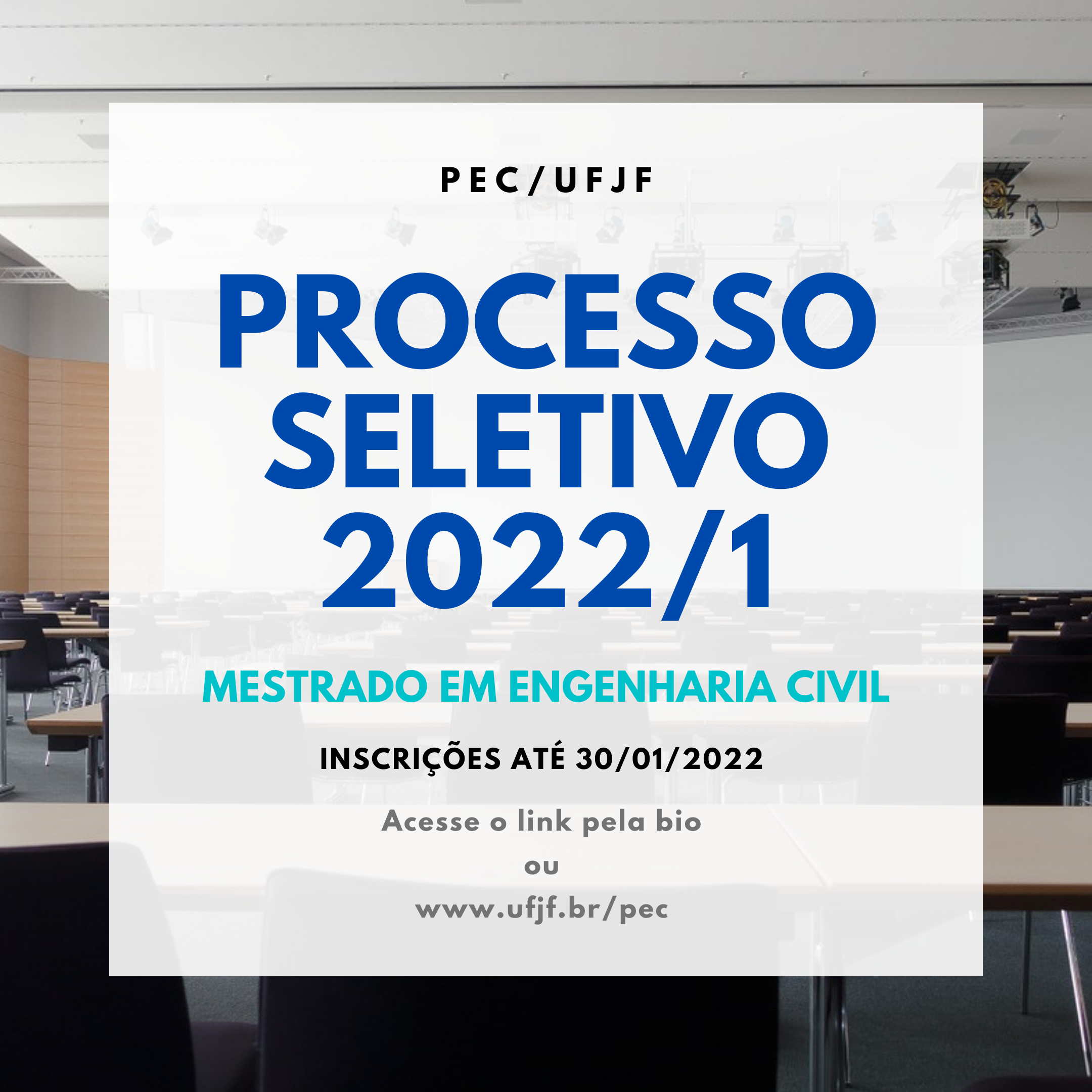 Processo Seletivo 2022/1 – Inscrições abertas!