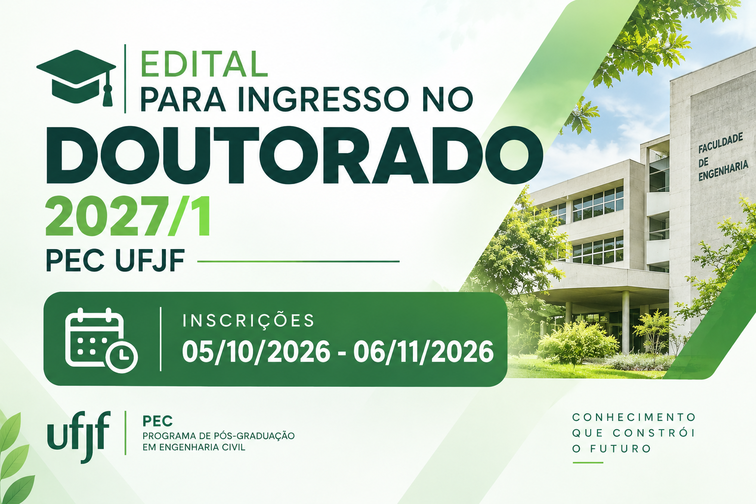Processo Seletivo – Doutorado 2027/1 – PEC UFJF