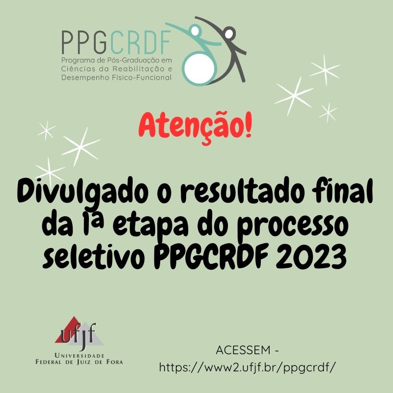 Resultado final da 1ª etapa do processo seletivo PPGCRDF 2023