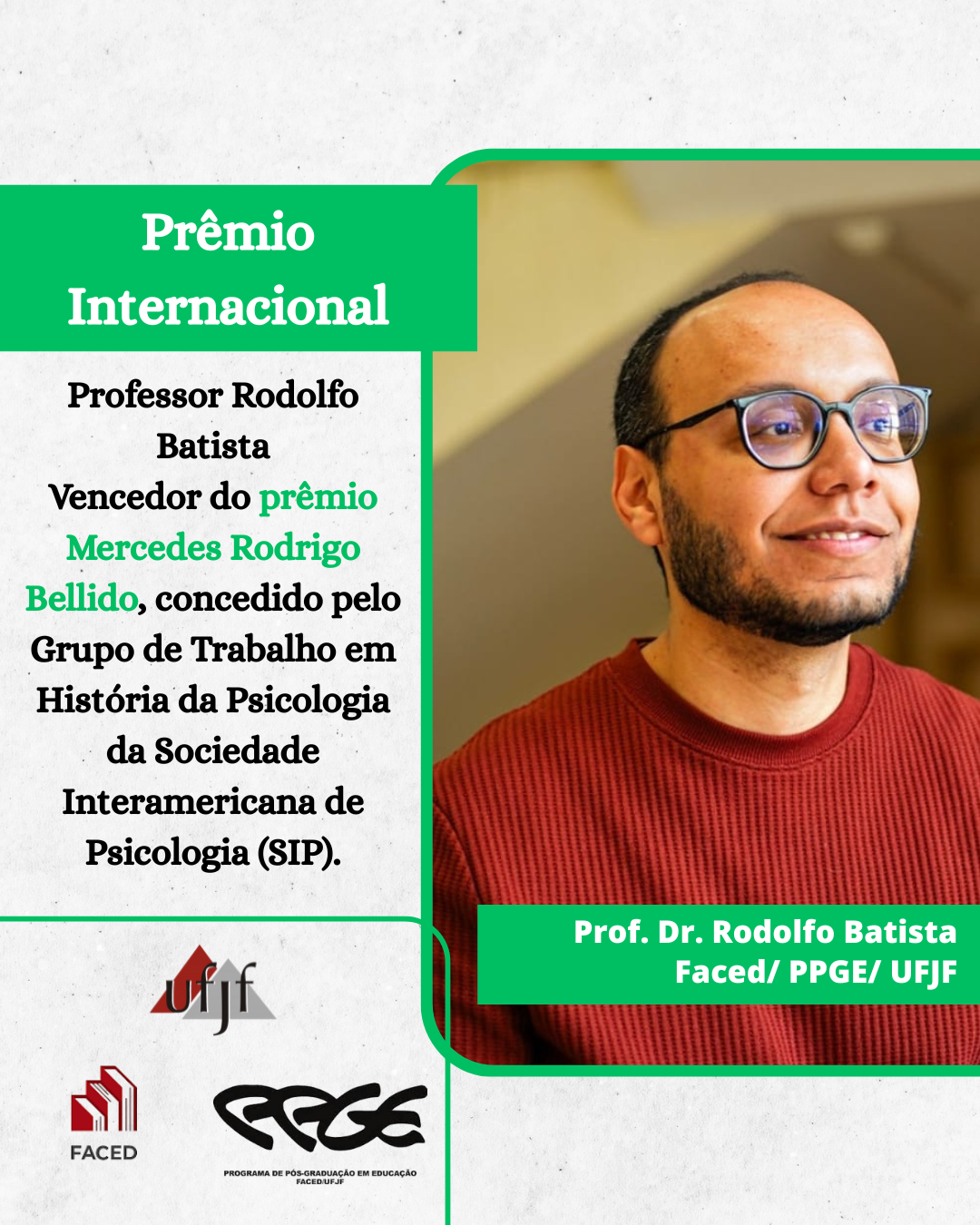 Professor do PPGE é vencedor de prêmio internacional