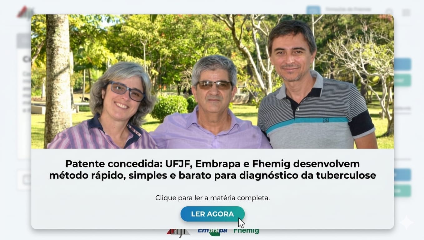Patente concedida: UFJF, Embrapa e Fhemig desenvolvem método rápido, simples e barato para diagnóstico da tuberculose