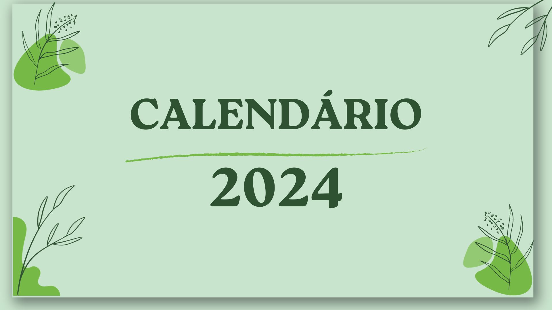 Calendário acadêmico 1/2024