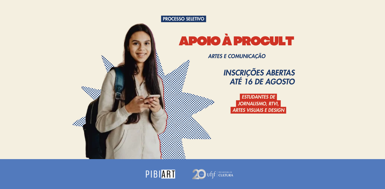 Pró-reitoria de Cultura seleciona bolsistas de comunicação, artes e design para nova edição do projeto “Apoio à Procult”