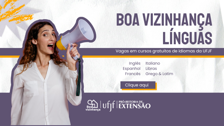 Inscrições abertas ao sorteio de vagas em cursos de idiomas da UFJF para moradores de JF