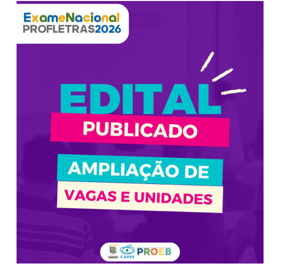 Edital de seleção – Mestrado Profissional em Letras (Turma 2026)