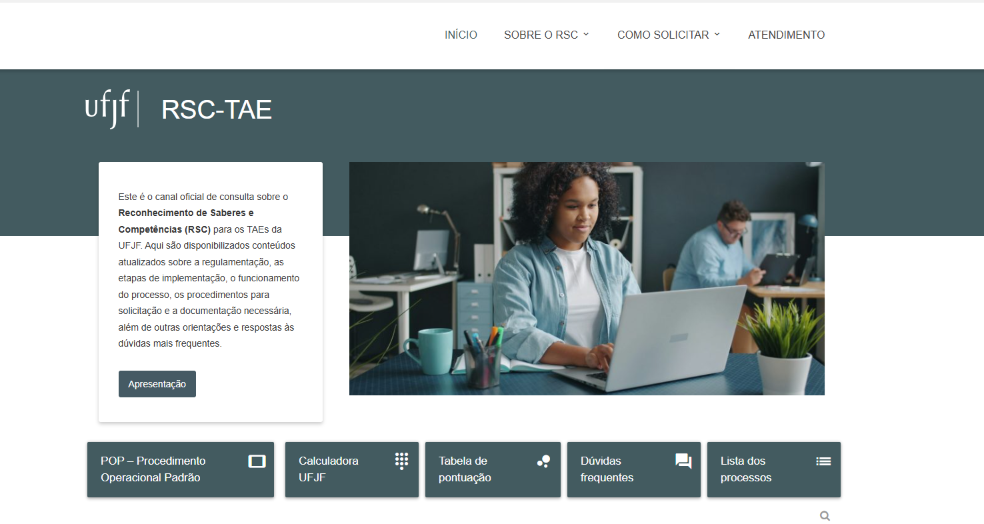 UFJF lança site do RSC e orienta TAEs sobre solicitação