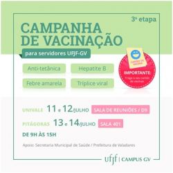 Banner de divulgação da 3ª etapa da Campanha de Vacinação de 2016.
