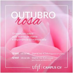 Banner de divulgação do evento Outubro Rosa 2016.