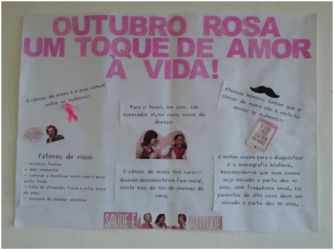 Foto do cartaz do evento Outubro Rosa 2016.