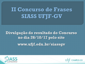 Banner de divulgação do II Concurso de Frases SIASS UFJF-GV
