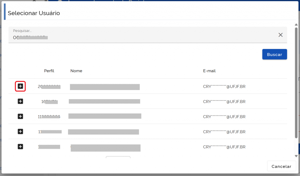 Gerenciamento de Projetos - Selecionar Gestor