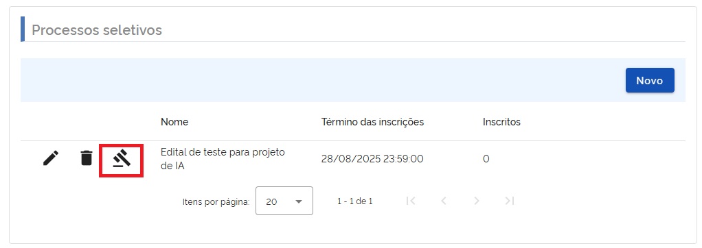 Deferimentos de inscrição