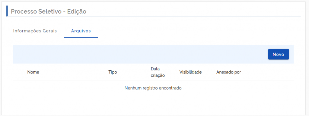 Arquivos do processo seletivo