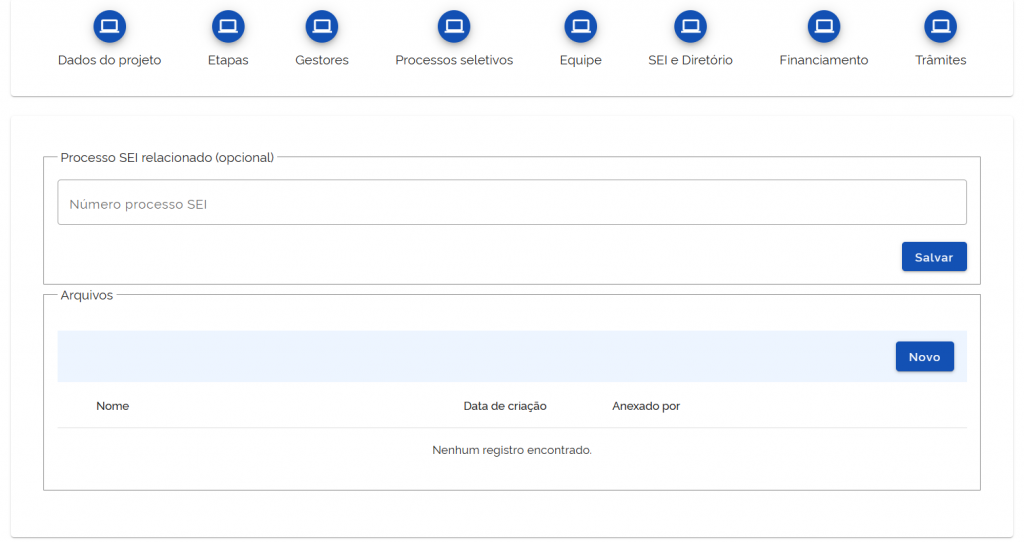 Gerenciamento de Projetos - Sei e Diretório