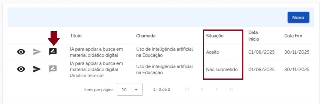 Parecer final do projeto